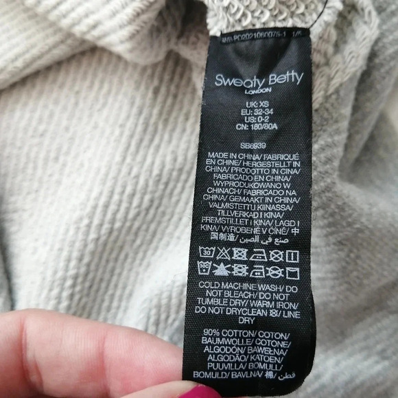 Sweaty Beatty Nestle Up Half Zip Cropped  Pullover Sweatshirt in Gray Marle XS - Picture 14 of 16